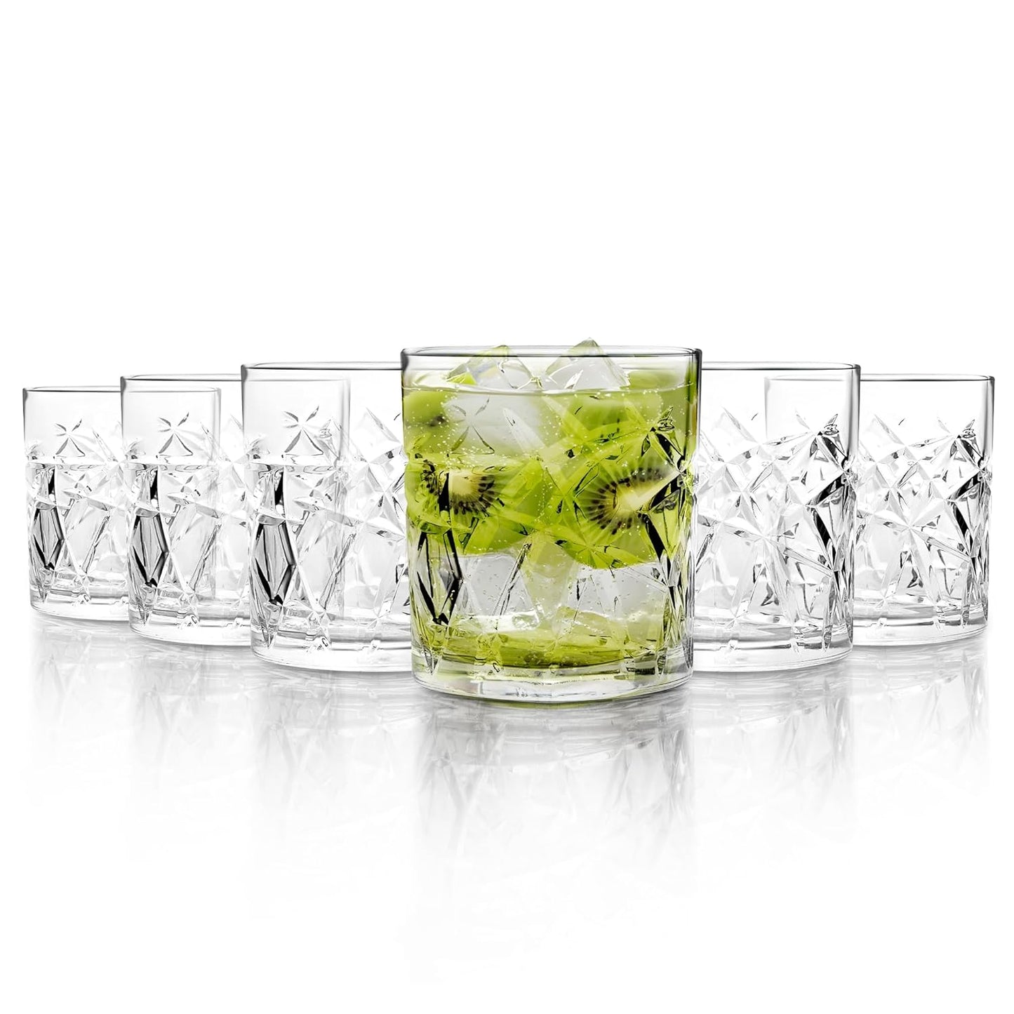 CELLO Swirl Rock Tumbler Glass Set of 6, 325ml