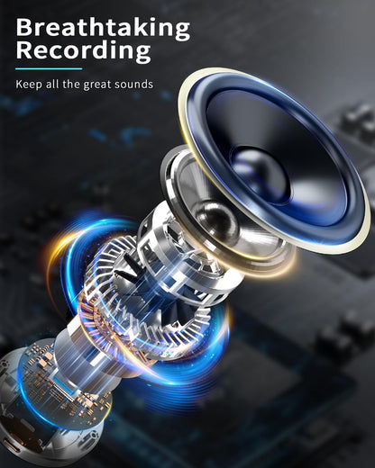 J13 Wireless Mic, Noise Reduction Lapel Mic with Charging Case, Wireless Mic