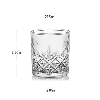 CELLO Classix Glass Tumblers | Set of 6 | 215ml