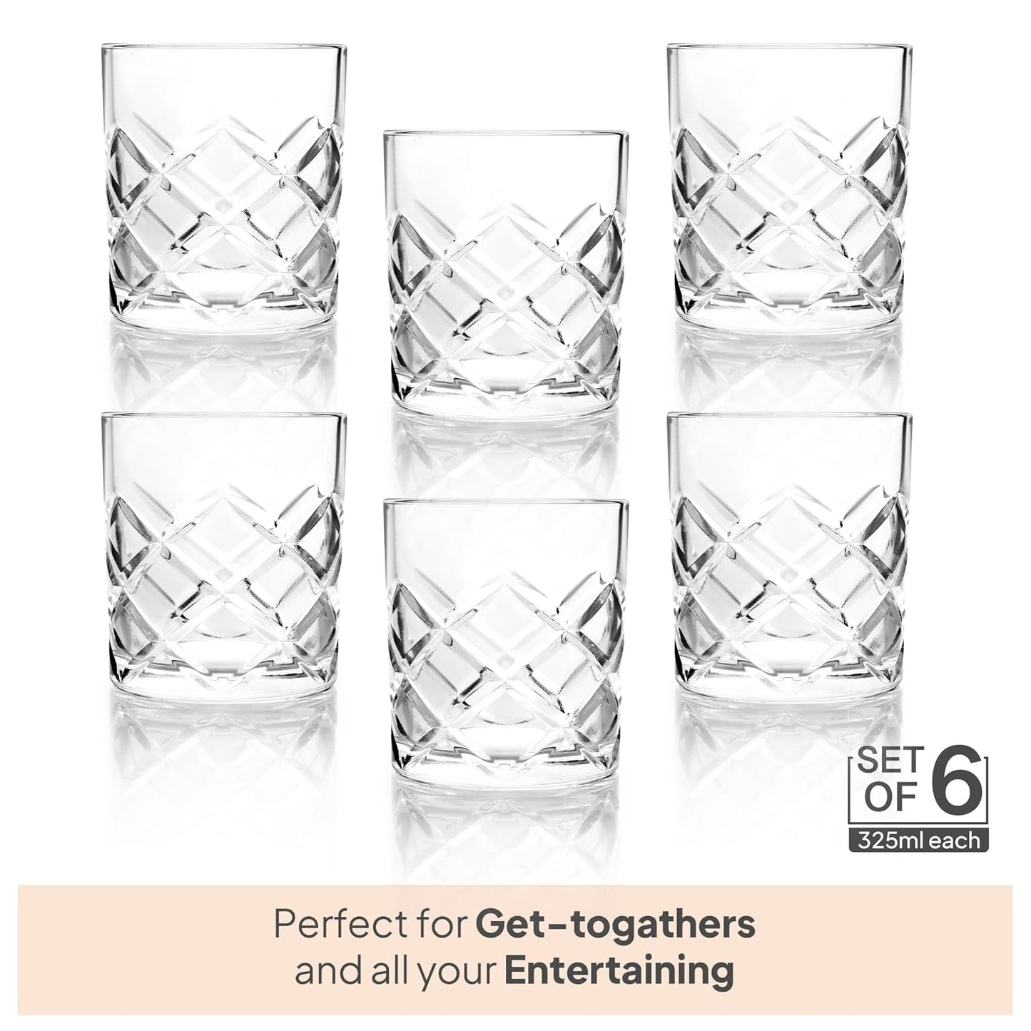 CELLO Old Fashioned Rock Tumbler Glass