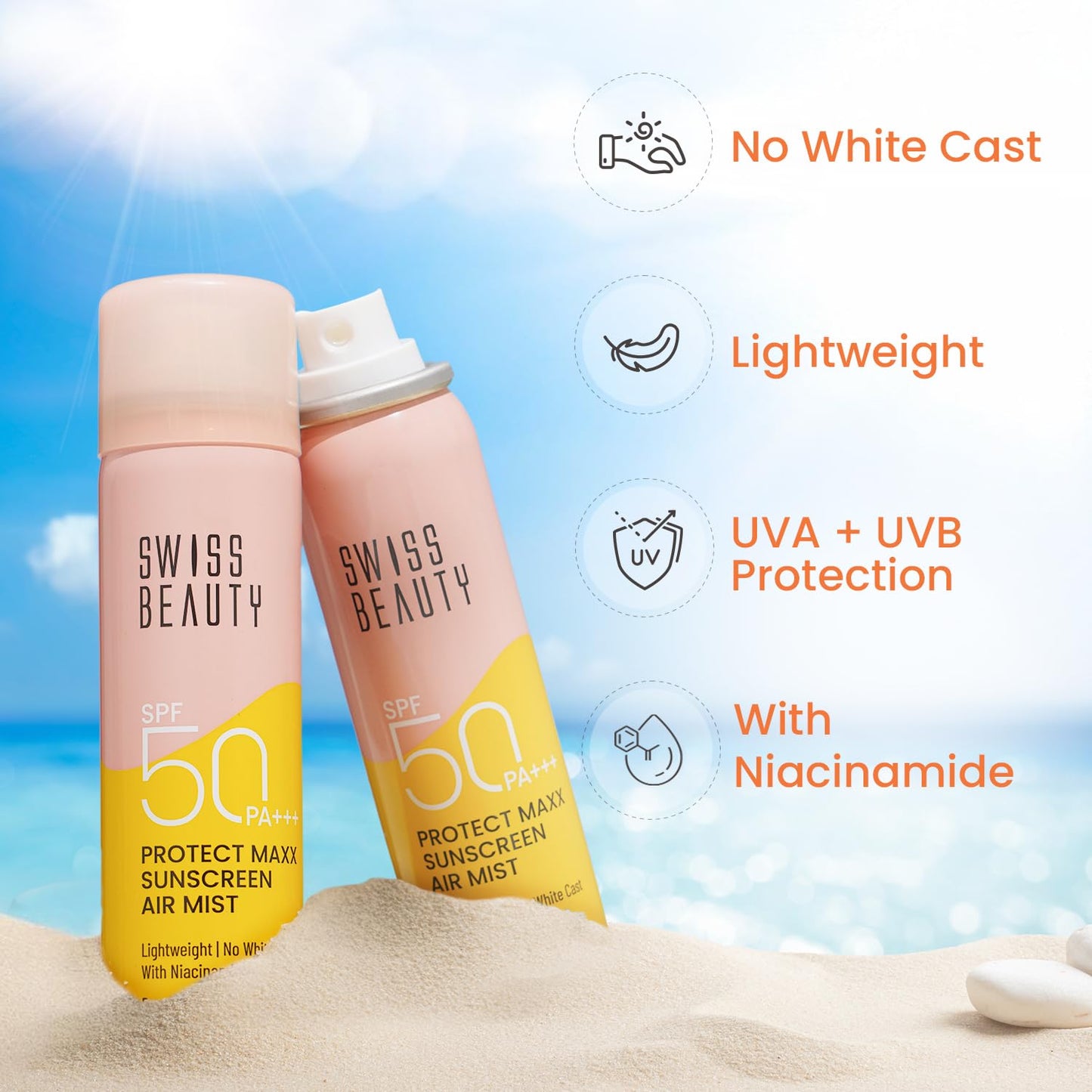 SWISS BEAUTY Protect Maxx Sunscreen Air Mist