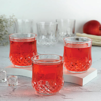 CELLO Amore Glass Tumblers | Set of 6 | 215ml