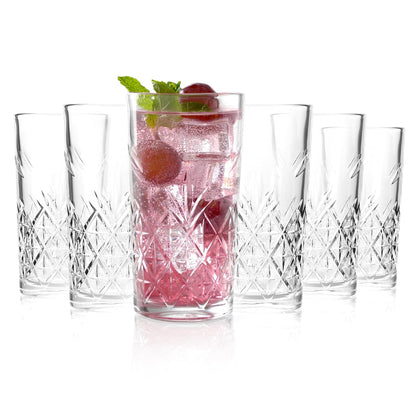 CELLO Classix Hi-Ball Glass Tumbler Set 275 ml Set of 6