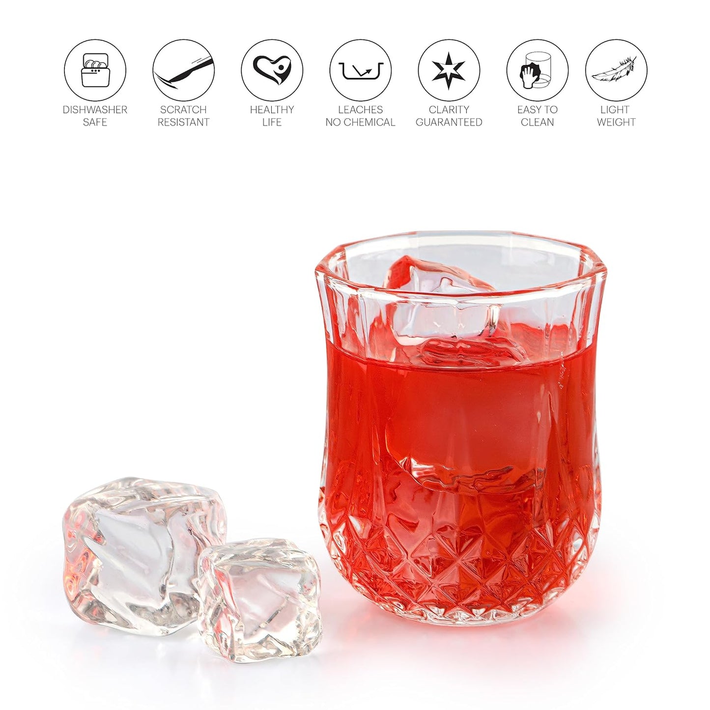 CELLO Amore Glass Tumblers | Set of 6 | 215ml