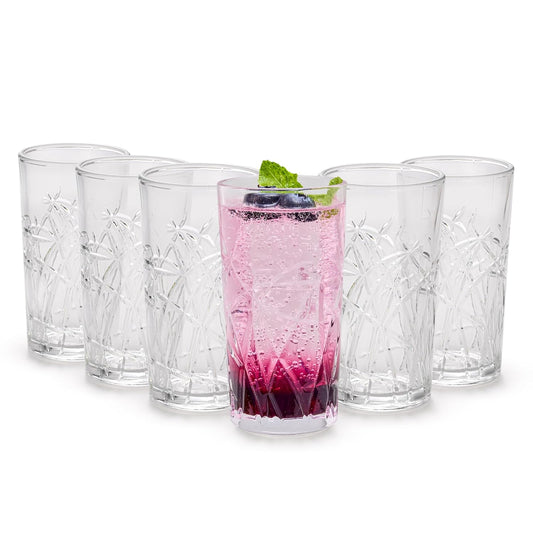 CELLO Swirl Hi-Ball Tumbler Glass Set of 6
