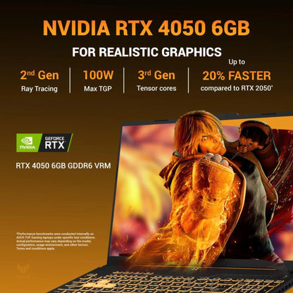 ASUS TUF Gaming A16 FA607NUQ-RL208W(2026) AMD Ryzen 7 170 - (8 GB/512 GB SSD/Windows 11 Home/6 GB Graphics/NVIDIA GeForce RTX 4050/144 Hz) FA607NUQ-RL208W Gaming Laptop (16 inch, Mecha Gray, 2.2 kg)