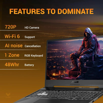 ASUS TUF Gaming A15 (2026) AMD Ryzen 7 170 - (16 GB/512 GB SSD/Windows 11 Home/4 GB Graphics/NVIDIA GeForce RTX 3050/144 Hz) FA506NCQ-IN081WS Gaming Laptop (15.6 inch, Graphite Black, 2.3 kg, With MS Office)