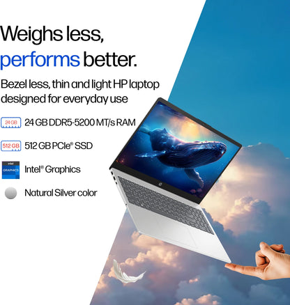 HP 15-FD0262TU	CORE 5 120U	24GB 512GBSSD SILVER WIN11+MSO INTEL UHD 15.6"FHD