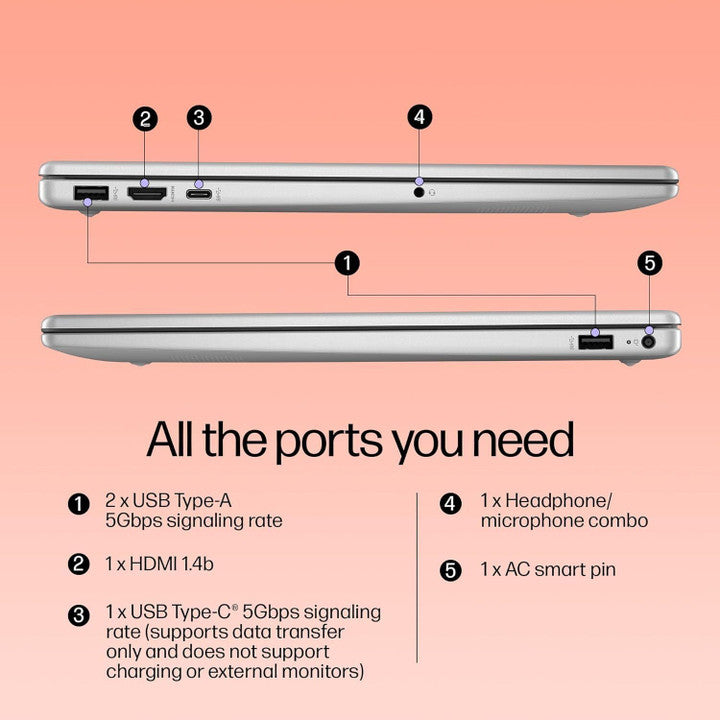 HP 250R G10 (2025) (i3 14th Gen) Intel Core 3 14th Gen 100U - (8 GB/512 GB SSD/Windows 11 Home) 250R G10 Thin and Light Laptop (15.6 Inch, Turbo Silver, 1.5 kg, With MS Office)