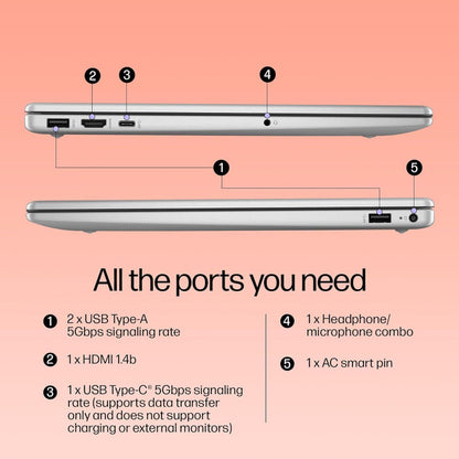 HP 250R G10 (2025) (i3 14th Gen) Intel Core 3 14th Gen 100U - (8 GB/512 GB SSD/Windows 11 Home) 250R G10 Thin and Light Laptop (15.6 Inch, Turbo Silver, 1.5 kg, With MS Office)
