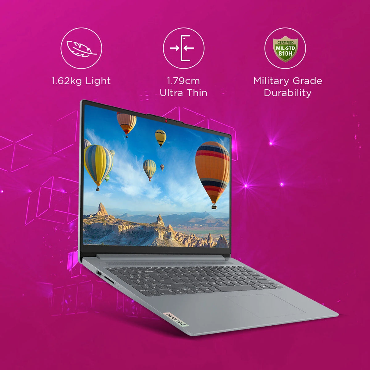 Lenovo IdeaPad Slim 3 AMD Ryzen 3 Quad Core 7320U - (8 GB/512 GB SSD/Windows 11 Home) 15AMN8 Thin and Light Laptop (15.6 Inch, Arctic Grey, 1.62 kg, With MS Office)