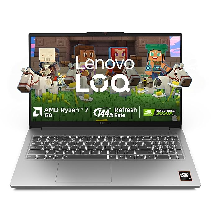 LENOVO LOQ R7-170 16GB/512GBSSD,LUNA GREY,WIN11+MSO	RTX 3050A 4GB 15.6"IPS