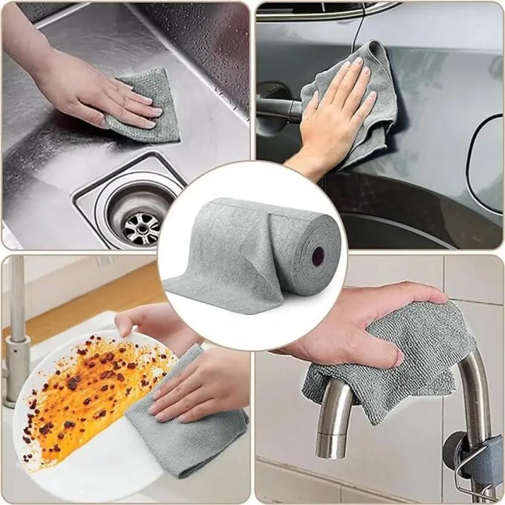 Microfiber Cleaning Cloth Roll 20 Pcs Cleaning Accessories