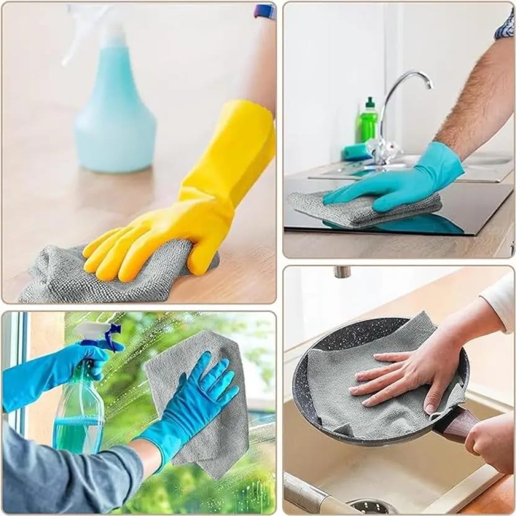 Microfiber Cleaning Cloth Roll 20 Pcs Cleaning Accessories