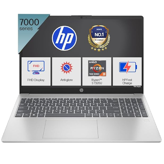 HP 15, AMD Ryzen 3 7320U (8GB LPDDR5, 512GB SSD)