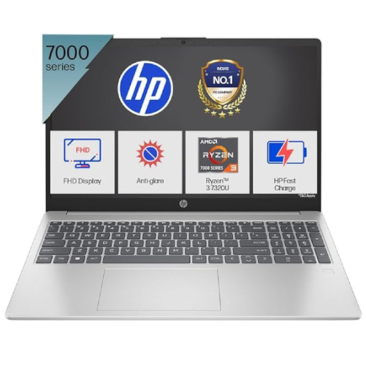 HP 15, AMD Ryzen 3 7320U (8GB LPDDR5, 512GB SSD)