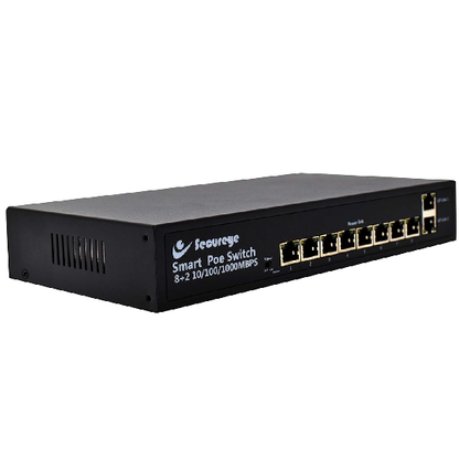 Secureye (S-8FE-2UG-LD) 8 PoE + 2 Uplink Ports 10/100/1000 Mbps