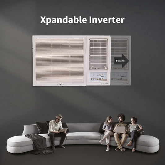 Hitachi 1.5 Ton Class 3 Star Window Inverter AC RAW318HHEO, White
