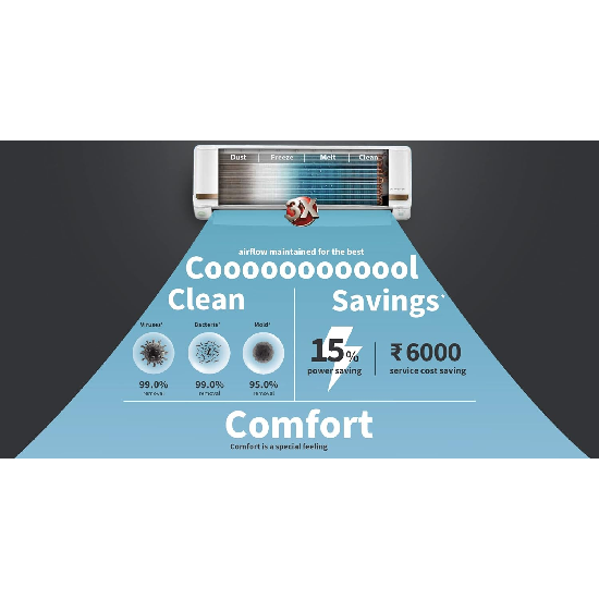 Hitachi 1 Ton 5 Star ice Clean Xpandable Plus Inverter Split AC