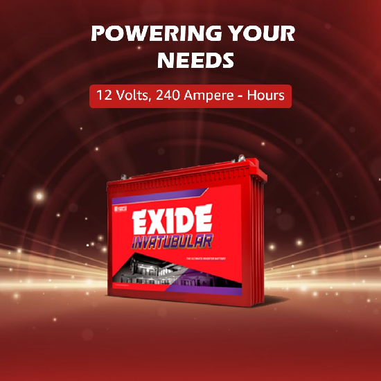 EXIDE INVATUBULAR IT900, 12V 240Ah Tall Tubular Inverter Battery