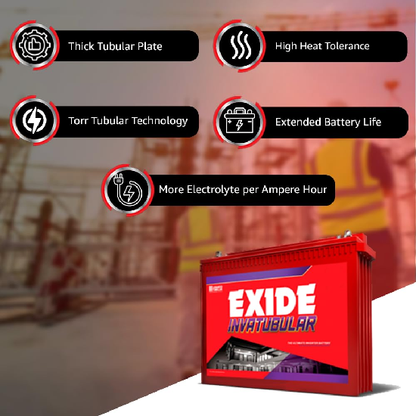 EXIDE INVATUBULAR IT900, 12V 240Ah Tall Tubular Inverter Battery