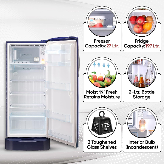 LG 224 L 5 Star Direct-Cool Single-Door Refrigerator