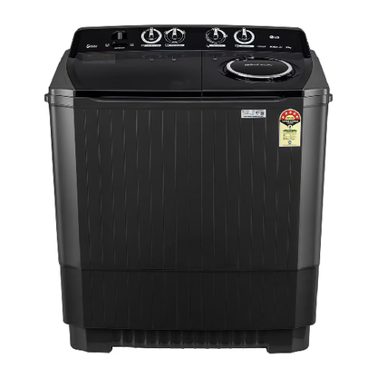 LG 8.5Kg Semi Automatic Top Load Washing Machine, Full Black