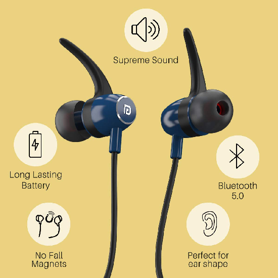 Portronics Harmonics 300 Stereo Wireless Bluetooth 5.0 Sports Headset