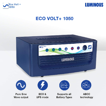Luminous Eco Volt Neo 1050 Pure Sine Wave Inverter 900VA Inverter