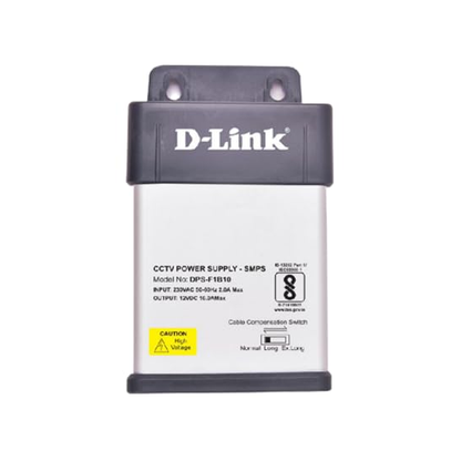 D-Link CCTV Power Supply, 10A, Single Output, Metal