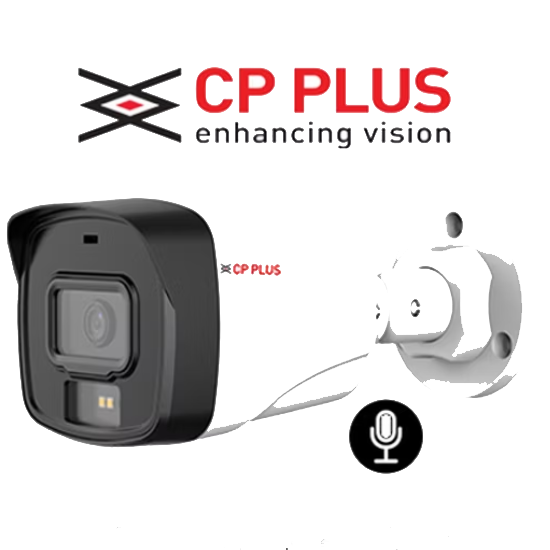 CP Plus IP 2MP Smart Dual Light Bullet CCTV with MIC (CP-UNC-TA21PL3C-L-Y)