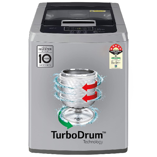LG 6.5 Kg 5 Star Inverter Turbodrum Fully Automatic Top Loading Washing Machine