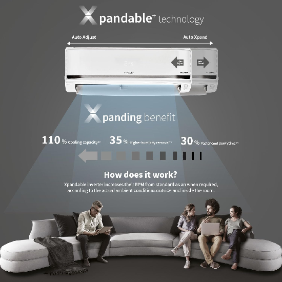 Hitachi 2 Ton Class 5 Star Xpandable+ Inverter Split AC