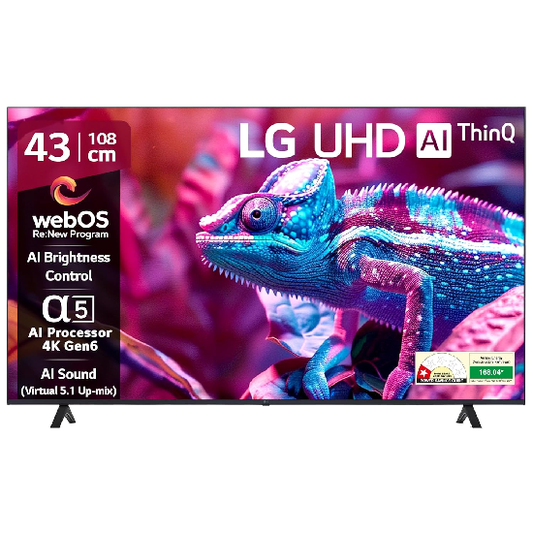 LG 108 cm (43 inches) UR75 Series 4K Ultra HD Smart LED TV 43UR75006LC