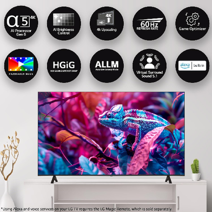 LG 108 cm (43 inches) UR75 Series 4K Ultra HD Smart LED TV 43UR75006LC