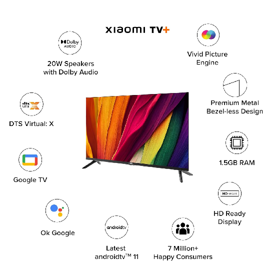 Xiaomi Smart TV A 80 cm (32) HD Ready Smart Google LED TV