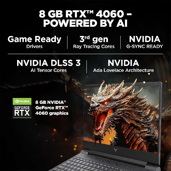 HP Victus, 13th Gen Intel Core i7-13620H, RTX 4060-8GB Gaming Laptop