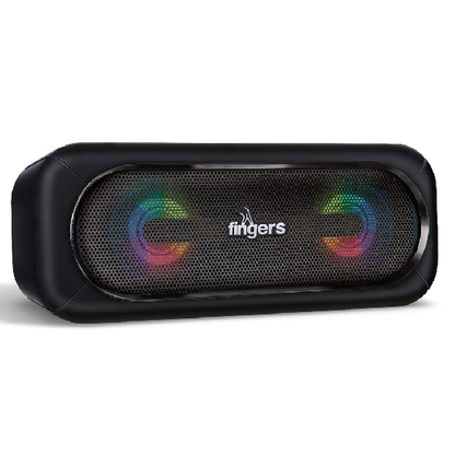 FINGERS SuperLit 10 Watt Truly Wireless Bluetooth Portable Speaker, Black