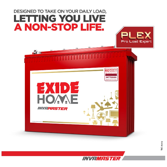 EXIDE INVA Master IMTT2000 200Ah 12V Tall Tubular Inverter Battery