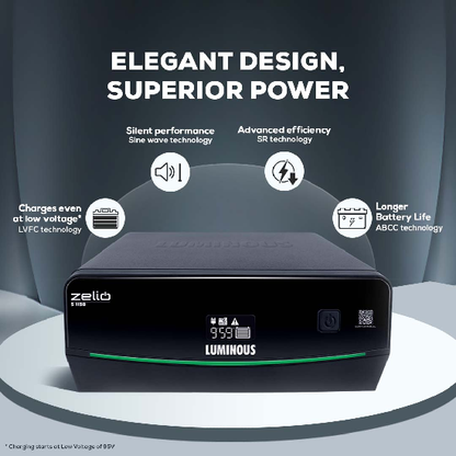 Luminous Zelio S 1150 Sine Wave Inverter 900VA/12V