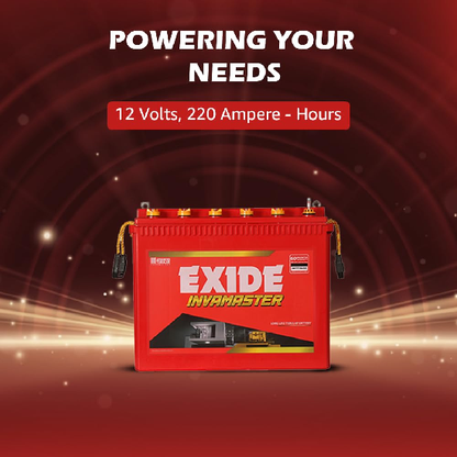 EXIDE INVAMASTER IMTT2300, 12V 220Ah Tall Tubular Inverter Battery