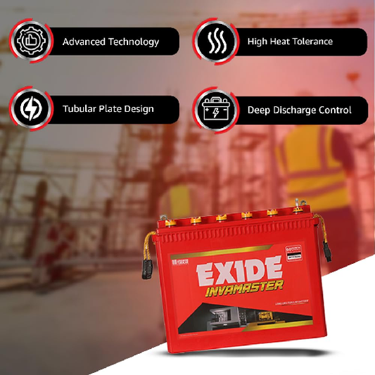 EXIDE INVAMASTER IMTT2300, 12V 220Ah Tall Tubular Inverter Battery