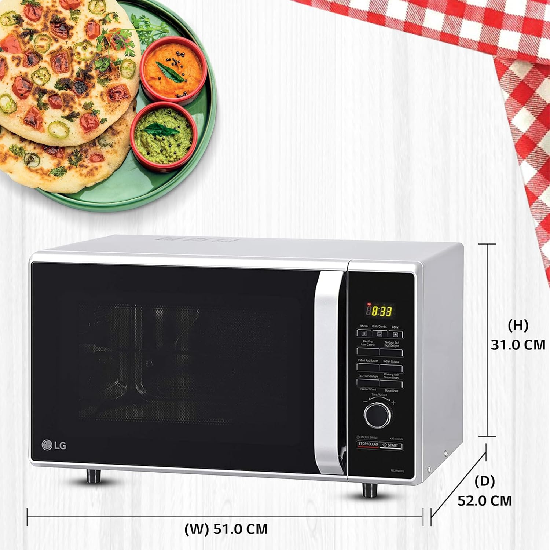 LG 28 L Convection Microwave Oven MC2886SFU, Silver