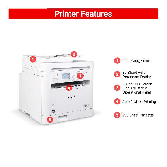 Canon imageCLASS MF284dw Wireless Black & White Laser Printer