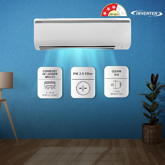 Daikin 1.5 Ton 3 Star Inverter Split AC FTKY50UV, White