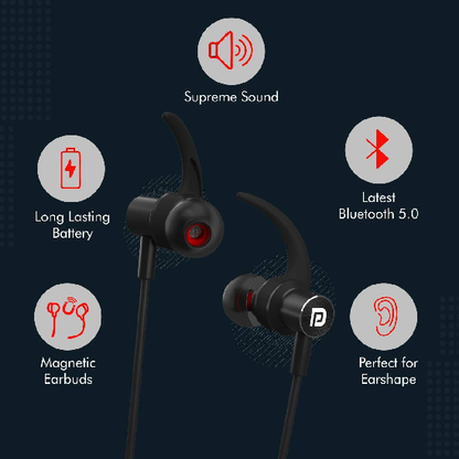 Portronics Harmonics 216 HD POR-279 Stereo Wireless Bluetooth 5.0 Sports Headset