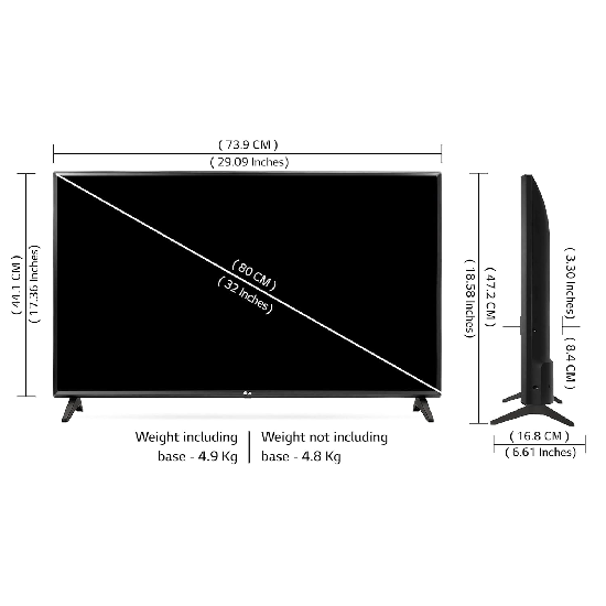 LG 80 cm (32 inches) HD Ready Smart LED TV 32LM563BPTC