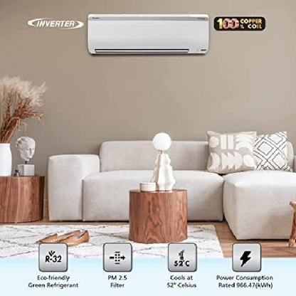 Daikin 1.5 Ton 3 Star Inverter Split AC FTKC50UV, White