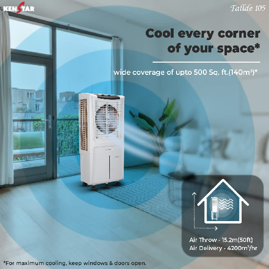 Kenstar Tallde HC 105 Desert Air Cooler 105L, 170 Watts