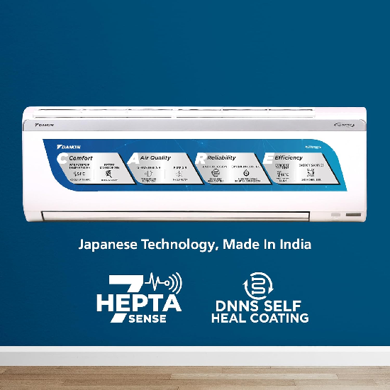 Daikin 1.5 Ton 5 Star Inverter Split AC FTKM50, White